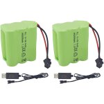 2pcs aa 7. 2v 2800mah batterie fiche sm - 2p &2pcs cble de charge usb pour jouet tank engineering department ...