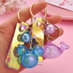 2pcs acrylique dauphin mickey porte - cls sac pendentif poupe machine poupe voiture porte - cls
