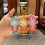 2pcs acrylique lapin poupe porte - cls cristal poupe pendentif voiture sac ornement