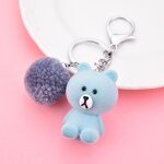 2pcs anne assis ours porte - cls acrylique flocage matriel jouet sac pendentif