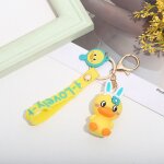 2pcs bandeau oreille de lapin petit canard jaune porte - cls poupe en trois dimensions pendentif de ...