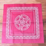 2pc pour cartes tarot jeu jeu couleur al�atoire nappe douce tapisserie carr�e pentagramme