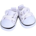 2pcs chaussures de poupe, mini baskets blanches tendance accessoires pour vtements et prsentation ...