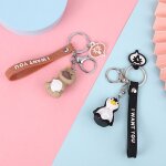 2pcs coupe gomtrique pingouin porte - cls dauphin poupe voiture porte - cls sac pendentif