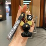 2pcs coupe gomtrique visage mickey ours porte - cls femme poupe couple cartable voiture pendentif ...
