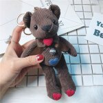 2pcs grand bouton en velours ctel ours sac pendentif poupe porte - cls