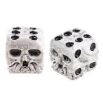 2pcs halloween crne ds squelette visage ds rsine crne ds effrayant cube ds