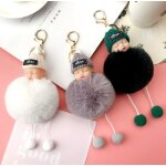 2pcs hommes et femmes sac pendentif bonnet de laine sommeil rve poupe boule de cheveux cadeau de promotion ...