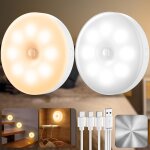 2pcs lampe detecteur de mouvement interieur, veilleuse detecteur de mouvement pour couloir cuisine, eclairage ...