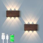 2pcs lampe murale avec interrupteur touch trois couleurs variateur continu led sans fil installation ... 2pcs lampe murale avec interrupteur touch trois couleurs variateur continu led sans fil installation ...