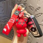 2pcs ours porte - cls poupe sac pendentif ours voiture porte - cls anneau