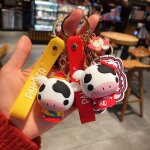 2pcs pahoer zodiaque boeuf porte - cls vache poupe voiture pendentif anne du boeuf