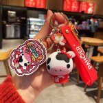 2pcs pahoer zodiaque boeuf porte - cls vache poupe voiture pendentif anne du boeuf
