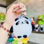 2pcs panda poupe couple porte - cls peluche poupe porte - cls sac pendentif