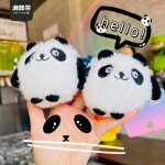 2pcs panda poupe couple porte - cls peluche poupe porte - cls sac pendentif