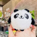 2pcs panda poupe couple porte - cls peluche poupe porte - cls sac pendentif