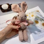 2pcs peluche lapin porte - cls poupe sac pendentif arc poupe cartable femmes