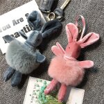 2pcs peluche souhaitant lapin porte - cls dames poupe voiture porte - cls sac pendentif
