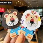 2pcs pendentif en cuir classique vieille fleur secouant la tête lion voiture porte - clés poupée sac ... 2pcs pendentif en cuir classique vieille fleur secouant la tête lion voiture porte - clés poupée sac ...