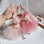 2pcs pendentif de sac de poupée en peluche avec porte - clés de lapin de mariage 2pcs pendentif de sac de poupée en peluche avec porte - clés de lapin de mariage