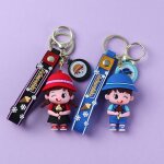 2pcs petit chapeau de paille garon fille porte - cls de voiture couple porte - cls sac pendentif poupe ...