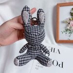 2pcs plaid assis lapin porte - cls diamant clout lapin poupe poupe voiture sac pendentif