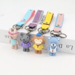 2pcs porte - cls lanire ours pendentif lapin poupe pendentif rsine voiture porte - cls accessoires ...