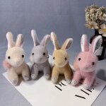 2pcs porte - clés lapin vison diamant peluche lapin poupée sac petit pendentif 2pcs porte - clés lapin vison diamant peluche lapin poupée sac petit pendentif