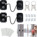 2pcs securite fenetre enfant, serrure frigo pour enfants sans percer, bloque verrou porte rfrigrateur ...
