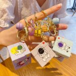 2pcs spaceman troisime ordre rubik's cube porte - cls mini jouet educatif pendentif sac pendentif