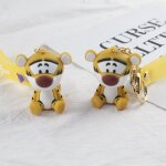 2pcs tigrou poupe porte - cls pendentif mle silicone sac cl de voiture