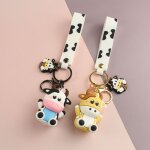 2pcs vache poupe porte - cls pendentif couple voiture cl boeuf anne mascotte sac a dos
