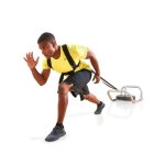 2x harnais de tra�neau gilet & sangle de traction ceinture pour l'entra�nement de vitesse de force multi ...