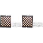 2x mini d'�checs magn�tique apparence de portefeuille portable echiquier pliant jeux soci�t� cadeau f�te ...