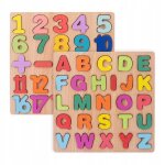 2x puzzles de chiffres et d'alphabet, tableau educatif pour enfants de tous ages