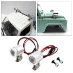 2x rc spots lampe frontale led, alliage d'aluminium projecteurs pour mn d90 d91 mn90 mn99s mn86s wpl ...