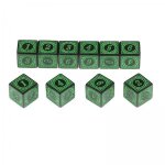 2x10xmulti sided acrylic dices for table board role playing game green