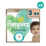 2x44 couches harmonie - taille 3 - pampers