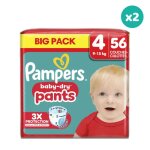 2x56 couches - culottes baby dry pants - taille 4 - pampers