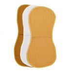 3 bavoirs en coton doux et confortable pour b�b�, serviette de salive absorbante de couleur unie, gant ...
