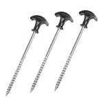 3 clous de tente en spirale (3 - 4 personnes), clous de tente antirouille galvaniss de 20 cm, piquets ...