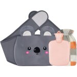 3 pcs bouillotte, bouillotte avec housse chauffe - taille en peluche douce, sac d'eau chaude pour le ...