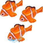 3 pcs poisson clown gonflable, poisson jouet piscine, poisson tropical gonflable pour piscine plage jouets ...