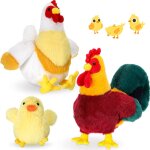 3 pcs set de cadeau animaux de poulet en peluche poulet mignon et coq arrogant petits jouets poussins ... 3 pcs set de cadeau animaux de poulet en peluche poulet mignon et coq arrogant petits jouets poussins ...