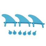 3 pices / ensemble ailerons de surf souples ailerons d' avec vis de rechange pour planche de surf softboard ...