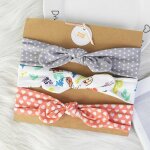 3 pices / ensemble multi style noeud nou bandeau bb nouveau n enfant en bas age coton cheveux cravates ...