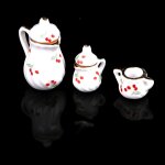 3 pi�ces mignon maison de poup�e miniature a manger porcelaine service a th� plat tasse cuisine jouets ...
