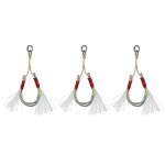 3 pices pche en mer troll leurre artificiel appt d'eau sale crochets pointus avec matriel de barbe ...