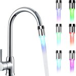 3 pices robinet d'eau led 7 couleurs, robinet cuisine a led, embout robinet lumineux a led robinets ...