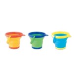 3 seaux pliables 2, 5 l, ensemble de seaux de sable pour enfants, seau pliable, polyvalent, pour la plage, ...